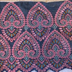 Pottery Barn Kids Zadey Embroidered Crib Bedskirt